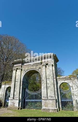 Gate di Freemantle, Appuldurcombe House Estate, Wroxall, Isle of Wight, England, Regno Unito, GB. Foto Stock