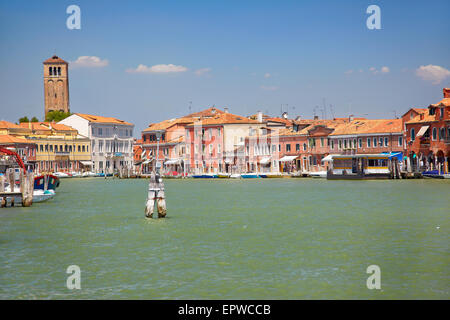 Vista sui canali di Murano, Venezia, Italia Foto Stock