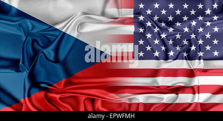 Stati Uniti d'America e la Repubblica ceca. Foto Stock