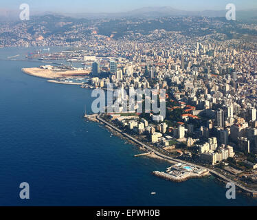 Immagine aerea di Beirut, Libano Foto Stock