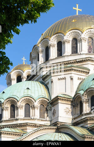 La cattedrale di Alexander Nevsky, Sofia, Bulgaria è stato progettato da Alexander Pomerantsev e completato nel 1924 Foto Stock