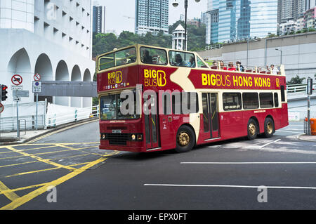 Dh CENTRAL HONG KONG Big Bus tour tourist bus tour open top sightseeing Foto Stock