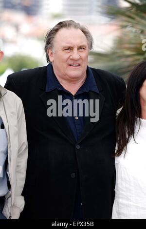 Cannes, Ca, Francia. 22 Maggio, 2015. Gerard Depardieu .foto chiamata "Valle dell'amore".Cannes Film Festival 2015.Cannes, Francia.Maggio 20, 2015. Credito: Roger Harvey/Globe foto/ZUMA filo/Alamy Live News Foto Stock