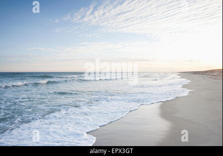 Stati Uniti d'America, Massachusetts, Nantucket, la vista della spiaggia dal mare Foto Stock