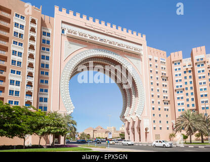 Ibn Battuta Gate ingresso al Centro commerciale Ibn Battuta e Dubai City, Emirati Arabi Uniti, Emirati arabi uniti, Medio Oriente Foto Stock