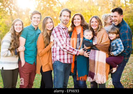 Ritratto di famiglia sorridente Foto Stock