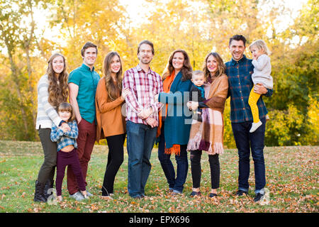 Ritratto di famiglia sorridente Foto Stock