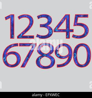 Impostare numeri Illustrazione Vettoriale