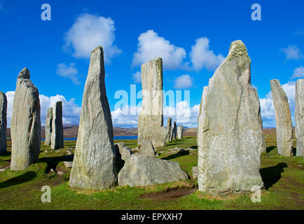 Le pietre di Callanish, isola di Lewis, Ebridi Esterne, Scotland Regno Unito Foto Stock