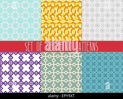 Alla moda senza giunture geometrico schema impostato. Illustrazione Vettoriale