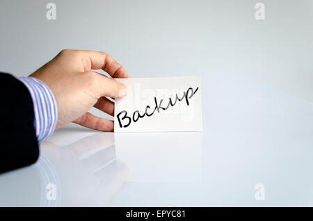 Business man mano che scrive il Backup Foto Stock