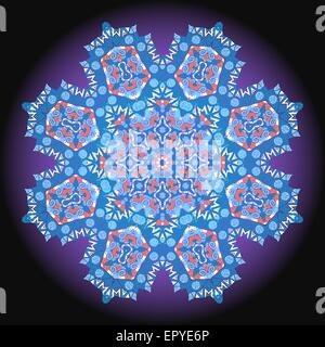 Abstract circolare del vettore motivo floreale sfondo ornamentale Illustrazione Vettoriale