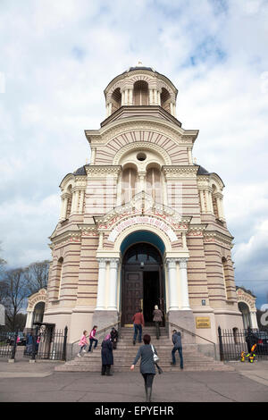 La Natività di Cristo Cattedrale (Kristus Piedzimšanas pareizticīgo katedrāle) nella Riga, Lettonia Foto Stock