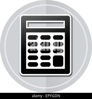 Illustrazione della calcolatrice icona sticker design semplice Illustrazione Vettoriale