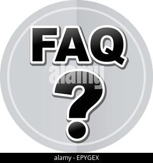 Illustrazione di faq sticker icona design semplice Illustrazione Vettoriale