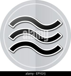 Illustrazione delle onde sticker icona design semplice Illustrazione Vettoriale