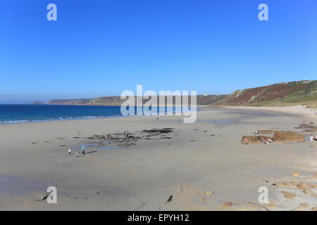 Sennen Cove vicino Land's End in Cornovaglia, Inghilterra. Foto Stock