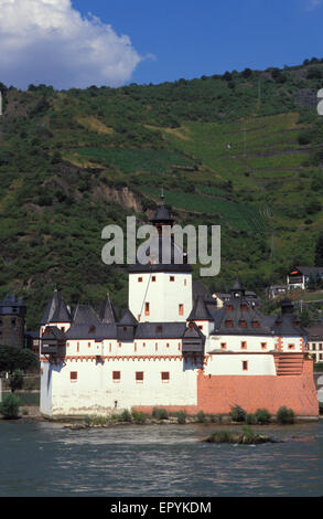 DEU, Germania, Kaub presso il fiume Reno, il castello Pfalzgrafenstein nel fiume Reno. DEU, Deutschland, Kaub am Rhein, Burg Pf Foto Stock