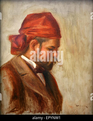 Pierre-Auguste Renoir - 1899 - Ambroise Vollard au foulard rouge Foto Stock