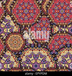 Arabesque seamless pattern. Sfondo fiori vintage. La texture r Illustrazione Vettoriale