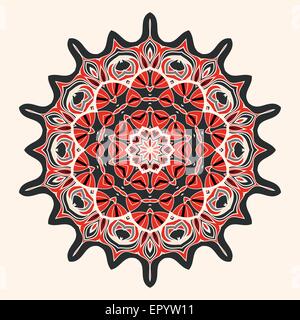 Vector modello circolare sfondo, illustrazione vettoriale con spazio per il testo. Caleidoscopio mandala sullo sfondo. Banner di moderno design modello. Illustrazione Vettoriale