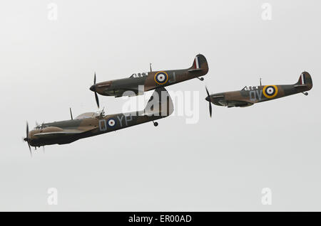 In occasione del settantesimo anniversario del ve Day e del settantacinquesimo anniversario della Battaglia d'Inghilterra, un caccia Bristol Blenheim Mark i effettuò la sua prima esposizione pubblica dopo molti anni di restauro Foto Stock