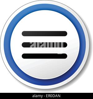 Illustrazione dell'icona menu su sfondo bianco Illustrazione Vettoriale