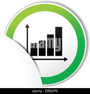 Illustrazione di un foglio di carta millimetrata icona su sfondo bianco Illustrazione Vettoriale