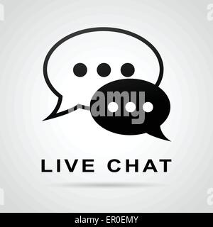 Illustrazione di live chat fumetti concept Illustrazione Vettoriale