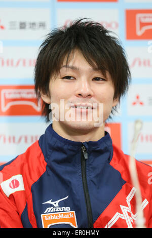 Kohei Uchimura, 17 maggio 2015 - Ginnastica Artistica : La cinquantaquattresima NHK Cup singoli tutto attorno alla conferenza stampa al 1° Yoyogi palestra, Tokyo, Giappone. (Foto di YUTAKA/AFLO SPORT) Foto Stock