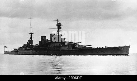 Foto della nave da guerra durante la battaglia delle Falklands impegno navale nei pressi di Isole Falkland nel 1914 (British Overseas territorio). Foto Stock