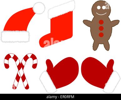 Set di elementi di Natale Illustrazione Vettoriale