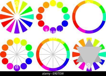 Set di ruote dei colori Illustrazione Vettoriale