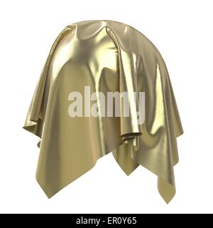 Campo coperto con golden tessuto lucido Foto Stock