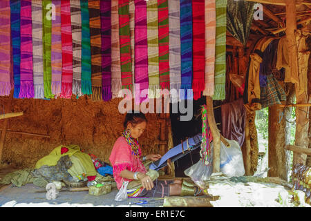 Palong Hill Tribe Donna, Thailandia del Nord Foto Stock