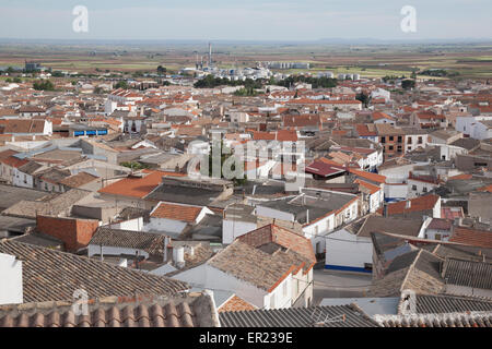 Vista del Campo de Criptana; Castilla La Mancha; Spagna Foto Stock