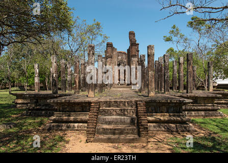 Tempio Lankatilaka, Polonnaruwa, Sri Lanka Foto Stock