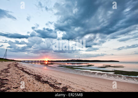 Sunrise a Phillip Island, Victoria, Australia. Foto Stock