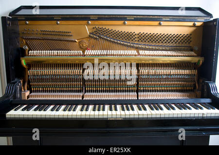 L'Europa, Germania, aperto pianoforte del produttore, Helmholz fabbricato nei primi anni del XX secolo. Euopa, Deutschland, geoeff Foto Stock