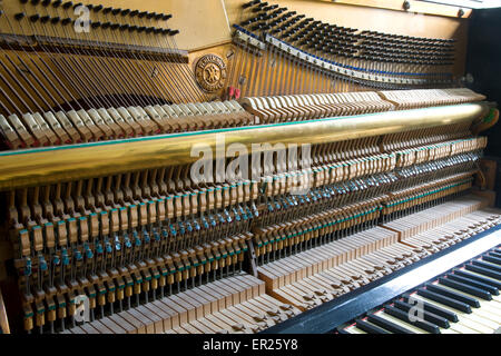 L'Europa, Germania, aperto pianoforte del produttore, Helmholz fabbricato nei primi anni del XX secolo. Euopa, Deutschland, geoeff Foto Stock