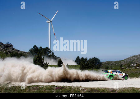 Fafe, Braga, Portogallo. Xxiv Maggio, 2015. Stadio 16 e ultima tappa del WRC Rally del Portogallo. Pontus Tidemand Credito: Azione Sport Plus/Alamy Live News Foto Stock