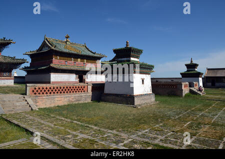 All'interno il Erdene Zuu monastero complesso in Karakorum, Ovorkhangai provincia. Foto Stock