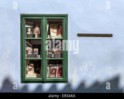 Praga, CHECH REPUBBLICA - 1 Maggio 2015: Franz Kafka House, parte del Golden Lane, il Castello di Praga district, Repubblica Ceca Foto Stock