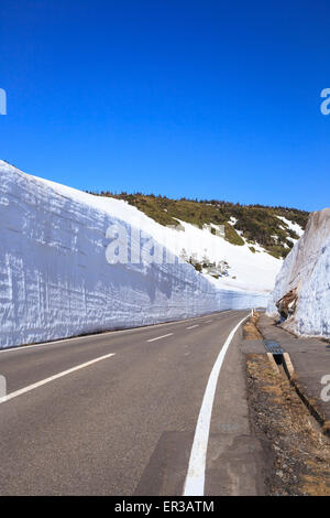 Aspite Hachimantai Linea, corridoio di neve, AkitaIwate, Giappone Foto Stock