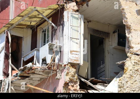 Resti di un edificio a Lisbona Foto Stock