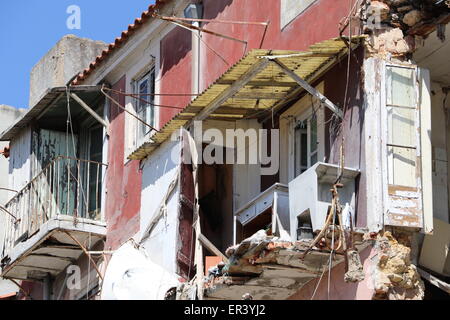 Resti di un edificio a Lisbona Foto Stock