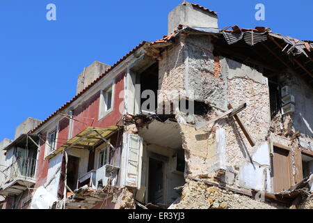 Resti di un edificio a Lisbona Foto Stock