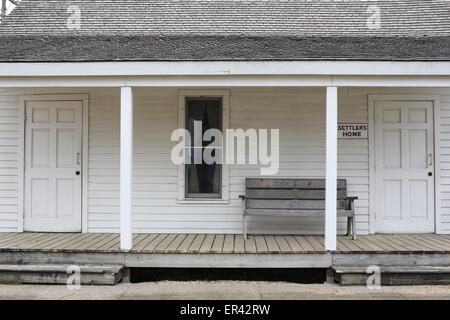 Un colono's home Laura Ingalls Wilder museum di Walnut Grove, Minnesota. Foto Stock