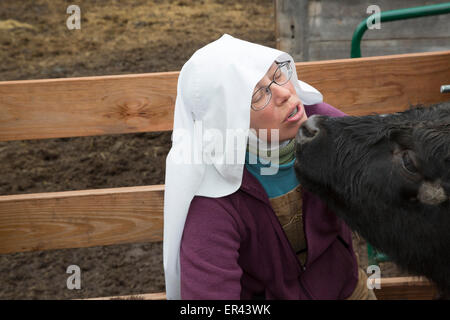 Virginia Dale, Colorado - Abbazia di San Walburga, dove le suore Domenicane pregare ed eseguire un ranch di bestiame. Foto Stock