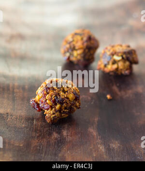 Oat e barre di frutta Foto Stock